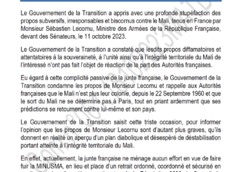 Communique N061 du Gouvernement De La Transition